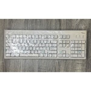 VTG Fujitsu Siemens Keyboard S26381-K293-V110 5 Pin Din Coiled Cord New Sealed!